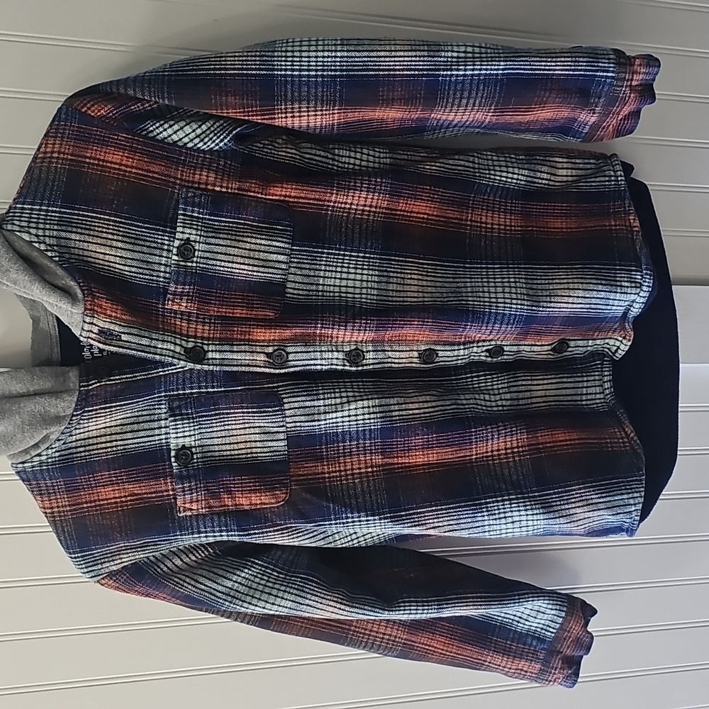Boy's Plaid Jacket with Hood